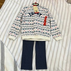 New With Tags Lucky Brand Hooded Sweatshirt and Jean Leggings Size 6